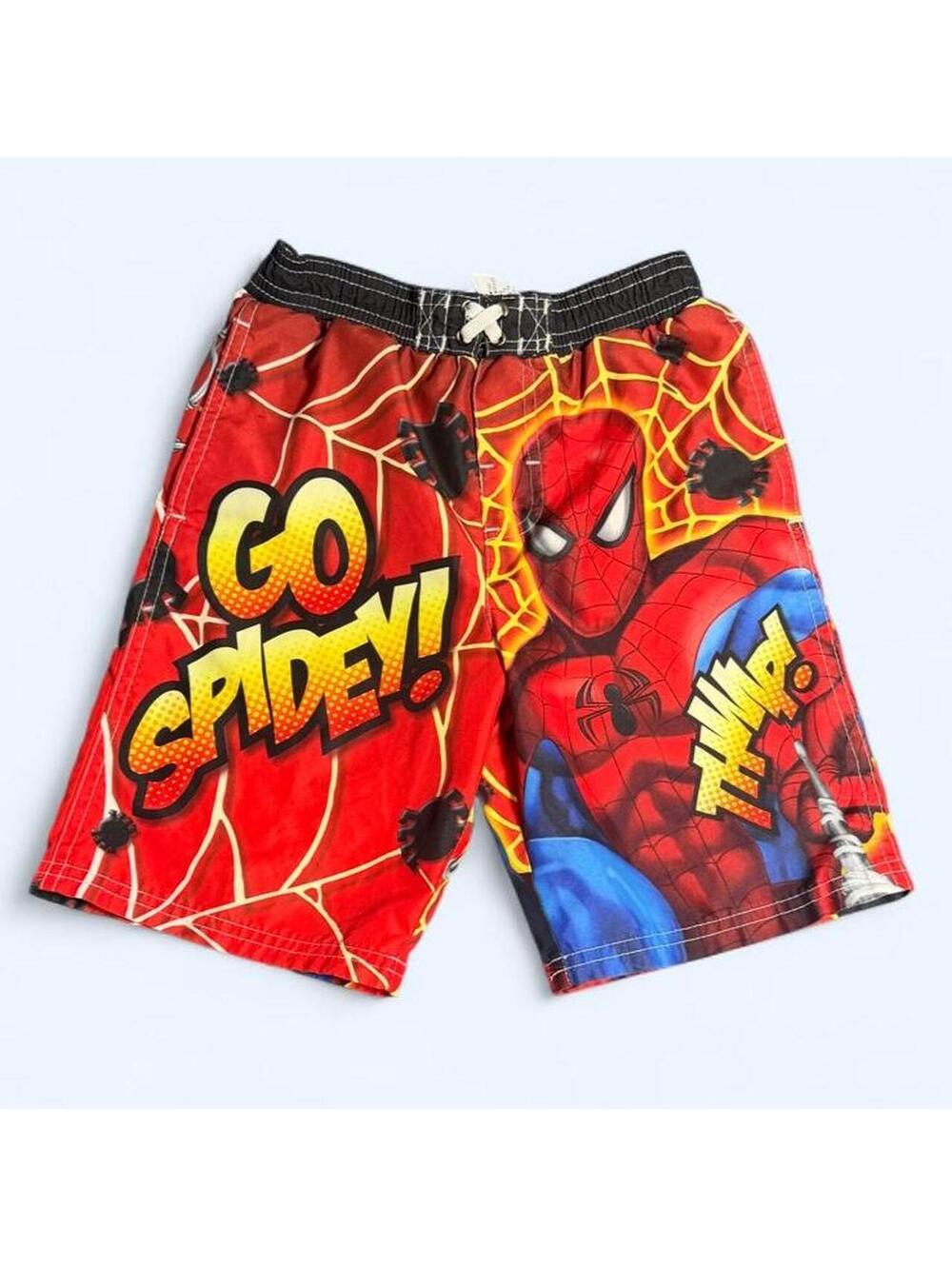 Vintage 2010 Spider-Man Swim Trunks Boys 4T Marvel Comic Book